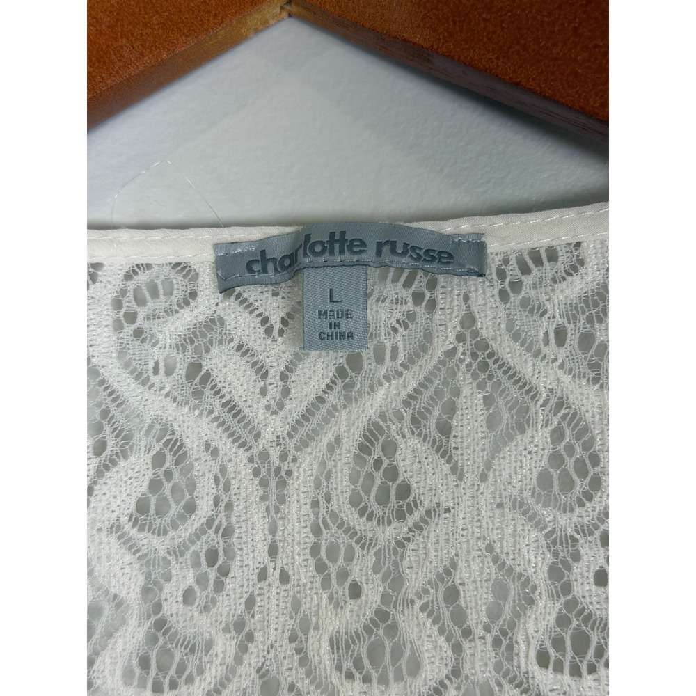 Charlotte Russe Womens Top Large Boho  Fairy Cottagecore Festival Indie Lace - Picture 6 of 9